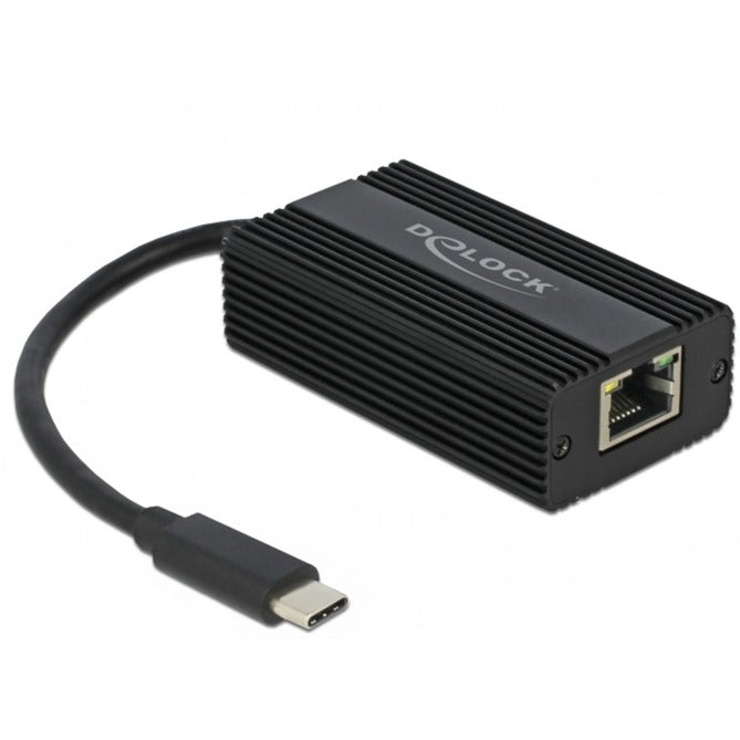 Delock USB-C han > 2,5 gigabit LAN-adapter (sort, 0,135 meter)