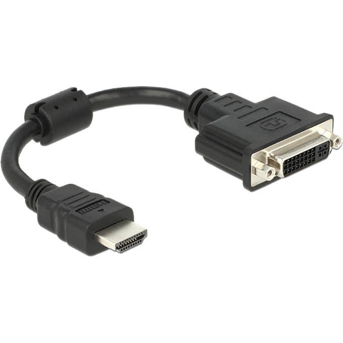 Delock HDMI (han) > DVI 24+5 (hun) adapter (sort, 0,2 meter)