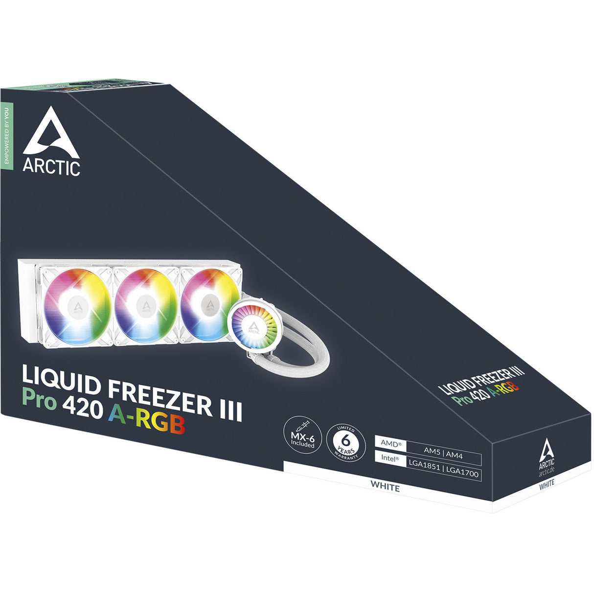 Arctic Liquid Freezer III Pro 420 A-RGB Vandkøling (hvid, 4-benet PWM blæserstik)