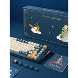 Iqunix zx75 sky støder på trådløst mekanisk tastatur (blåt, us-layout (qwerty), iqunix little prince, 75%, rgb-lysdioder, hot-swappable, double-shot pbt, 2,4ghz | bluetooth 5.1 | usb-c)