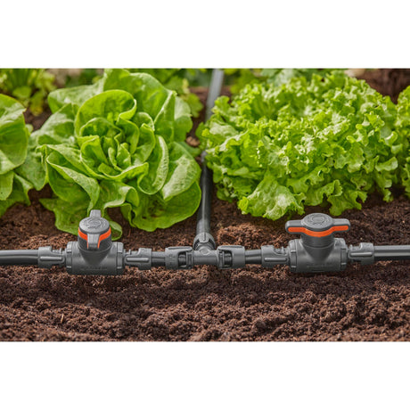 Gardena mikro-dryp-system afspærrings- og reguleringsventil 13 mm (1 2 ) (grå orange)