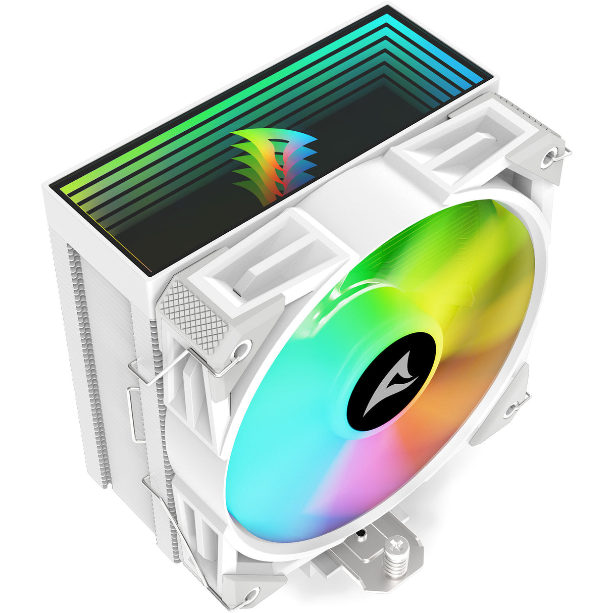 Sharkoon a40 rgb cpu køler (hvid, 4-benet pwm blæserstik)