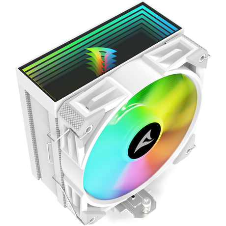 Sharkoon a40 rgb cpu køler (hvid, 4-benet pwm blæserstik)