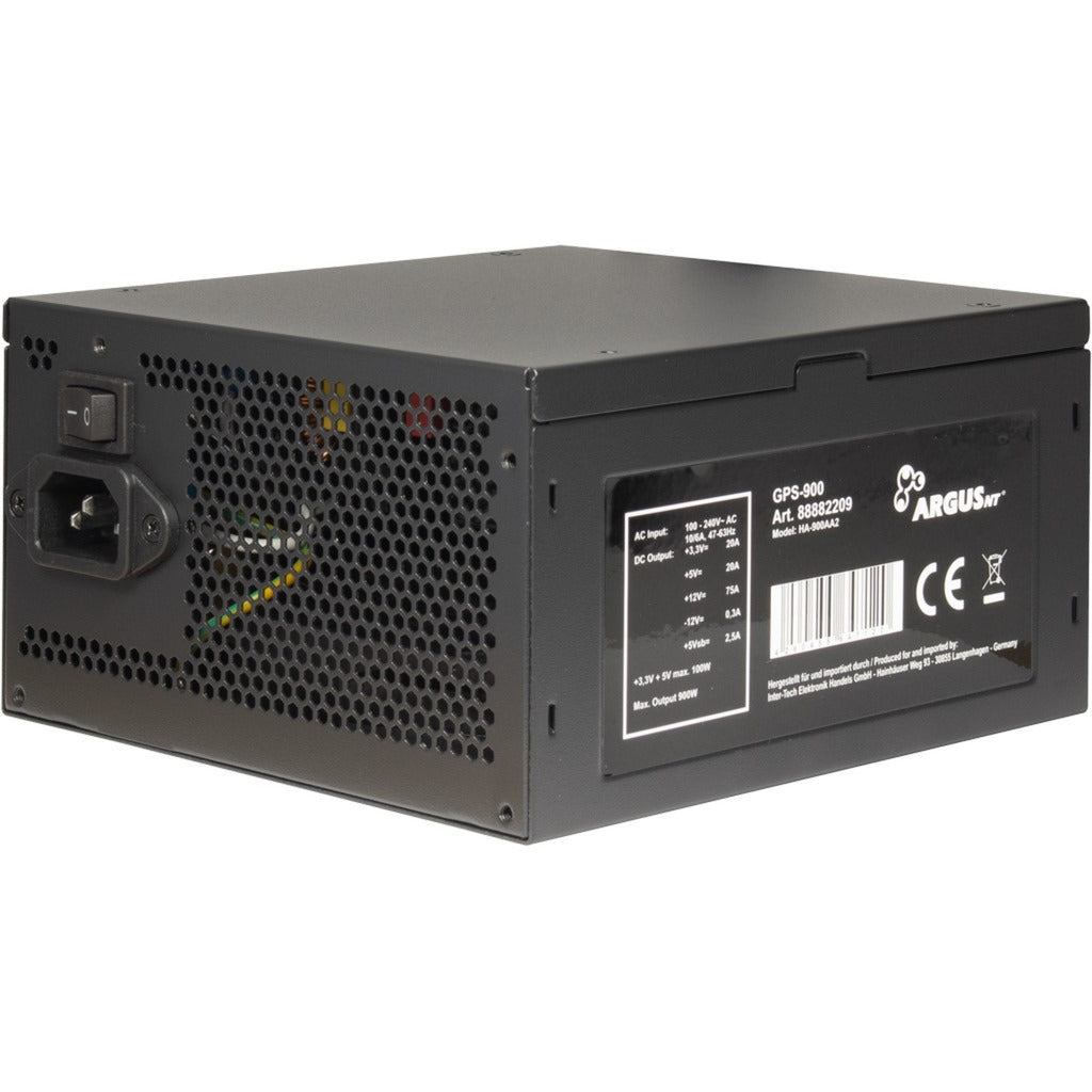 Inter-tech argus GPS-900 900 watt strømforsyning (sort, 4x pcie)