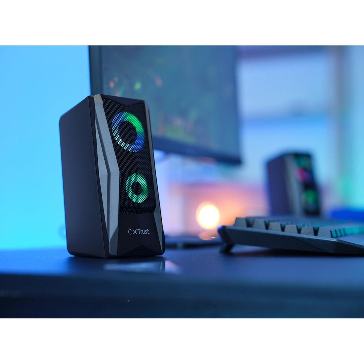 Trust GXT 606 JAVV RGB Illuminated 2.0 højttalersæt pc-højttaler (sort)