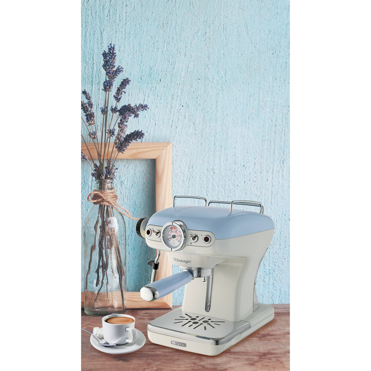 Ariete vintage espressomaskine 1389 15 (lyseblå hvid)