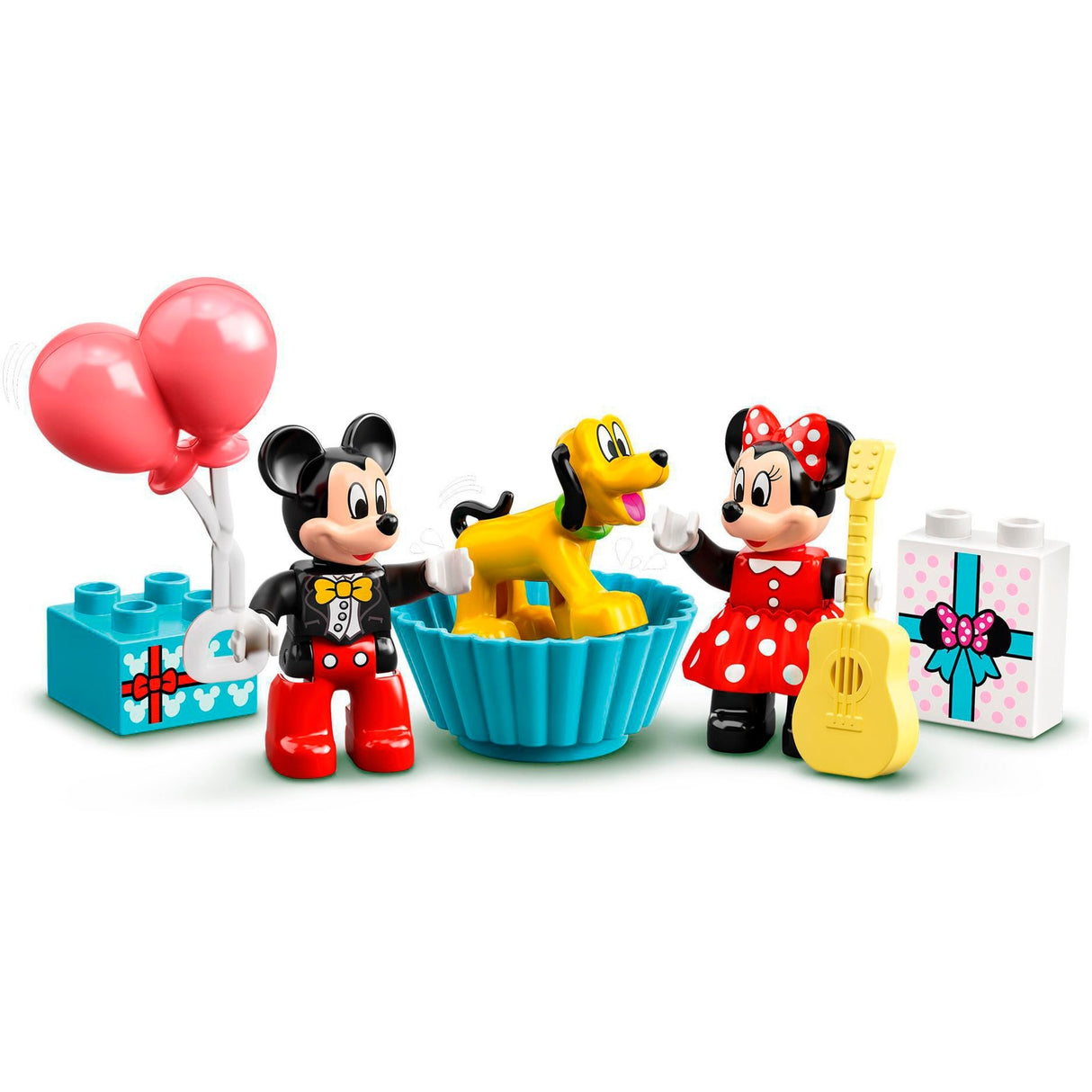 Lego duplo disney mickey minnie fødselsdagstog, bygbart legetøj til småbørn 10941