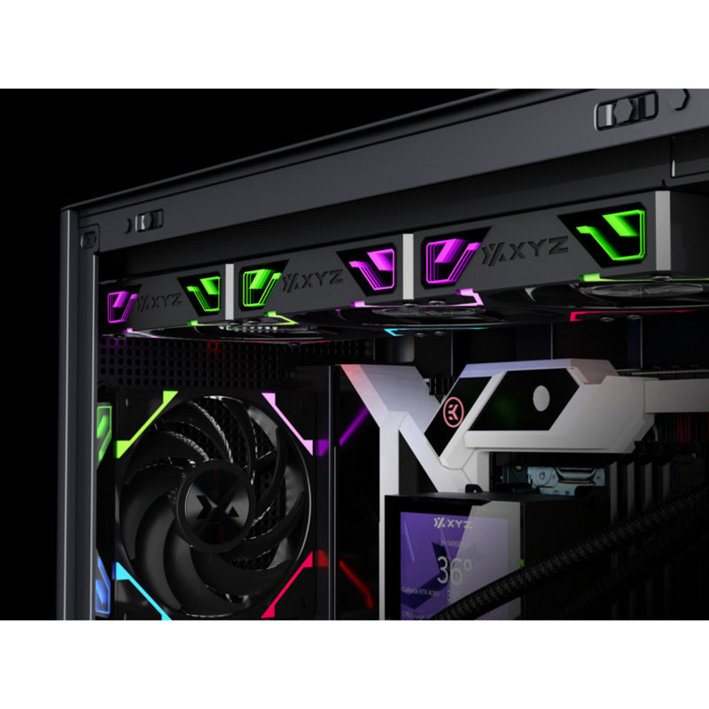 Xyz pc gear hydroview aio 360 vandkøling (sort, argb, pwm)