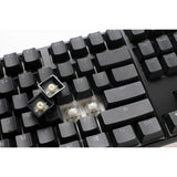Ducky one 3 classic, tastatur (sort og hvid, us-layout, cherry mx blue, rgb led, double-shot pbt, hot-swappable, quack mekanik)