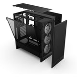 Nzxt h5 flow rgb v2 midi tårnhus (sort | 1x usb-a | 1x usb-c | rgb | hærdet glas)