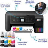 Epson ecotank et-2871 a4 multifunktions wi-fi-printer med blækbeholder alt-i-én inkjetprinter (sort, scan, kopi, wi-fi, inklusive op til 3 års blæk)