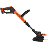Black+decker 18v trimmer med 2 knive og batteri græstrimmer (sort orange, 25 cm, batteri inkluderet)
