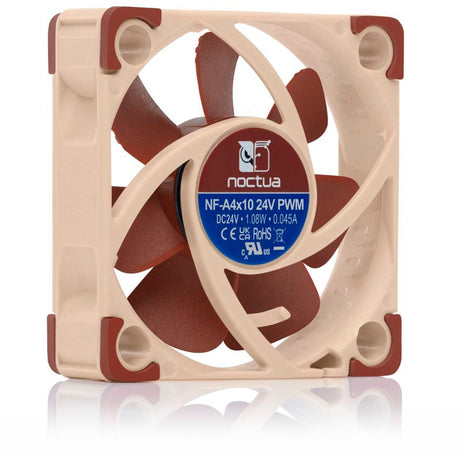 Noctua nf-a4x10 24v pwm kabinet blæser (brun, 40 x 40 x 10 mm)