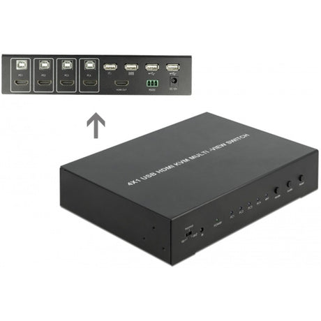 Delock KVM 4-i-1 multiview switch 4x HDMI med USB KVM switch