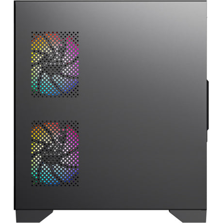 Xyz pc gear titanium view lite midi tårnhus (sort | 2x USB-A | hærdet glas)