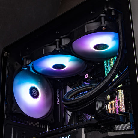 Silverstone air blazer 120r rgb case ventilator (sort, 120 x 25 x 120 mm, pwm)