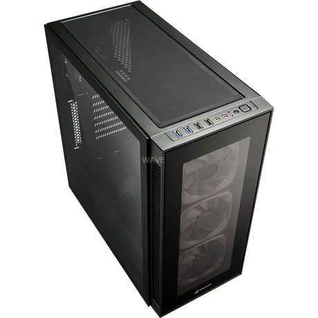 Sharkoon TG6 RGB Midi Tower-hus (sort | 4x USB-A | RGB | hærdet glas)