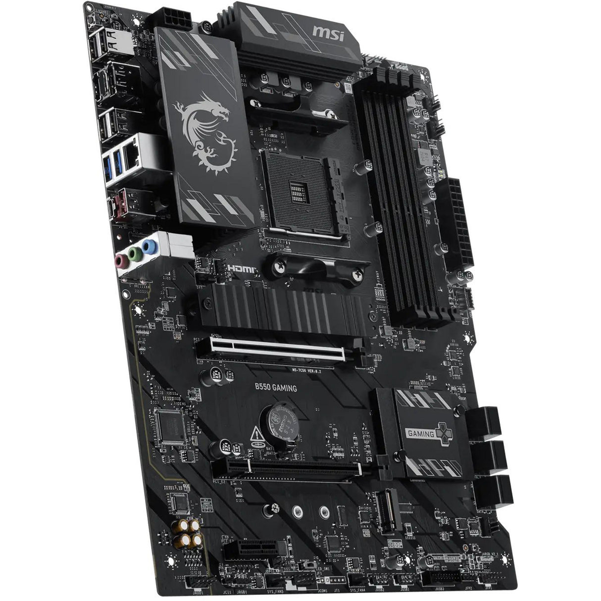 Msi b550 gaming socket am4 moederbord (zwart zilver, raid, gb-lan, sound, atx)