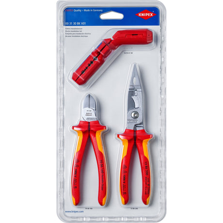 Knipex 00 31 30 bk v01 el-installationssæt tangsæt (rød gul)