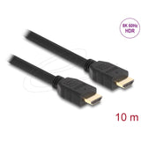 Delock højhastigheds HDMI-kabel 48 Gbps 8K 60 Hz, 10 meter kabel (sort)
