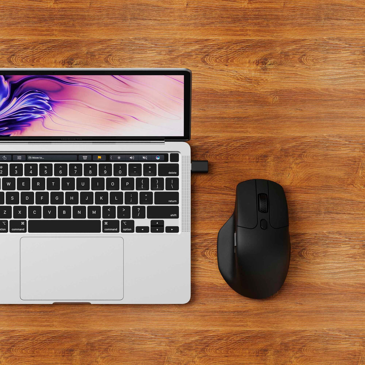 Keychron m6-a1 trådløs mus (sort, 100 - 26.000 dpi, USB-C Bluetooth 5.1 2.4 GHz)