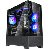 Silverstone lucid 05 mini tårnhus (sort | 2x USB-A | 1x USB-C | RGB | hærdet glas)