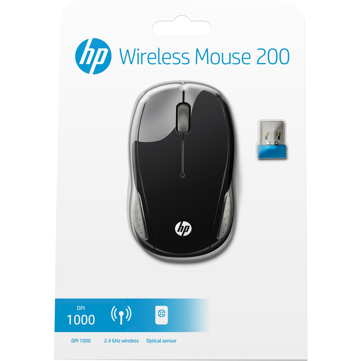 Hp trådløs mus 200 (sort, 1000 dpi)