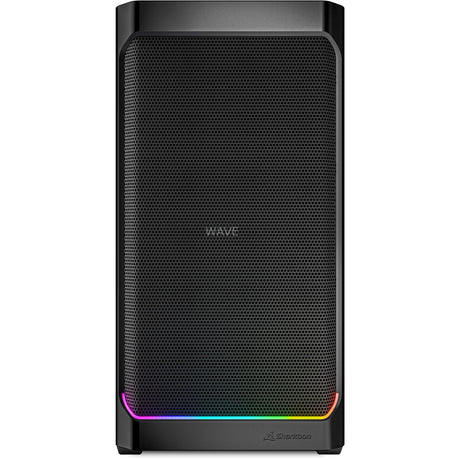 Sharkoon mk4 rgb strip mini tårnhus (sort | 2x usb-a | 1x usb-c | rgb)