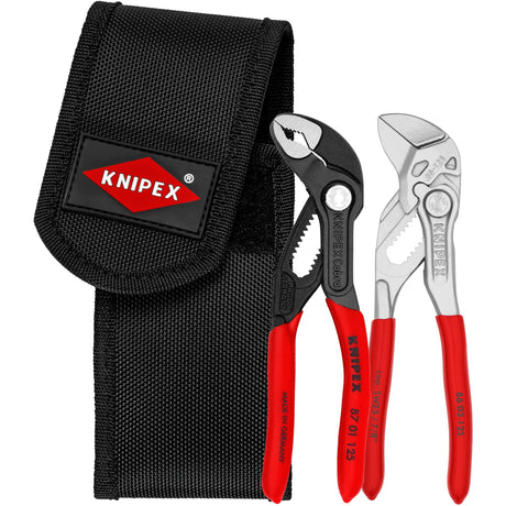 Knipex minitang sæt i værktøjsbælte (rød sort)
