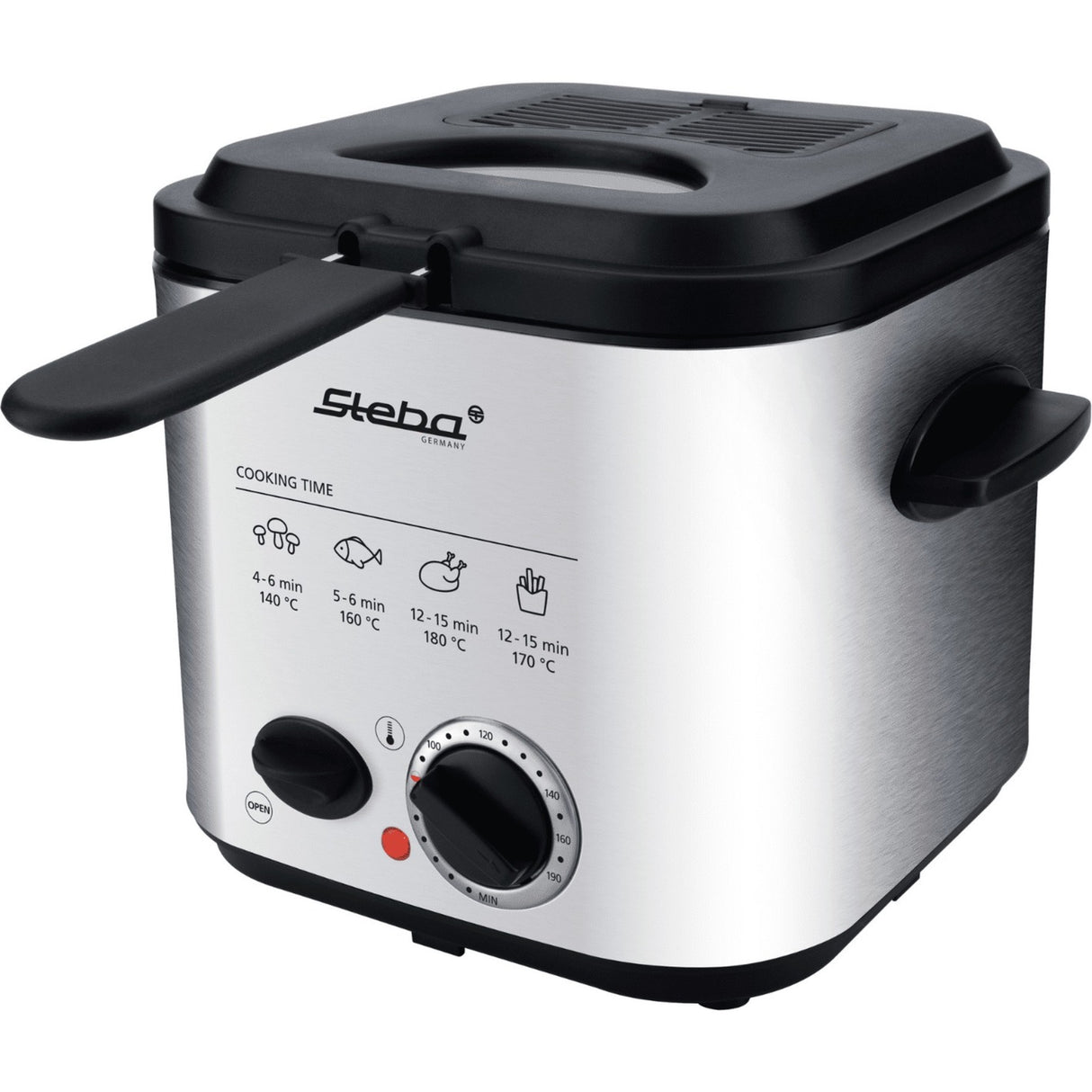 Steba df95f - minifriture fondue frituregryde (rustfrit stål sort, 1,25 liter)