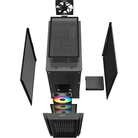 Deepcool CG540 midi tårnhus (sort | 2x USB-A | vindue)