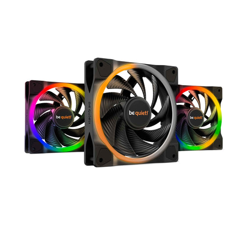 Vær stille! light wings pwm high-speed rgb case fans (sort, 3 stk, 120 x 120 x 25 mm)