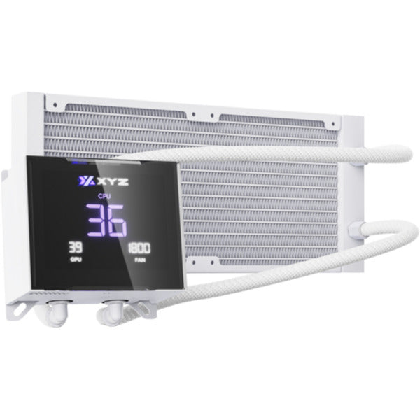 Xyz pc gear hydrotemp aio 240 vandkøling (hvid, argb, pwm)