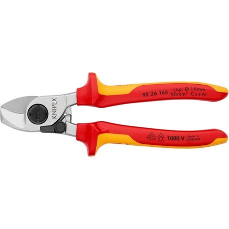 Knipex 95 26 165 kabelskærer 165mm med åbningsfjeder vde