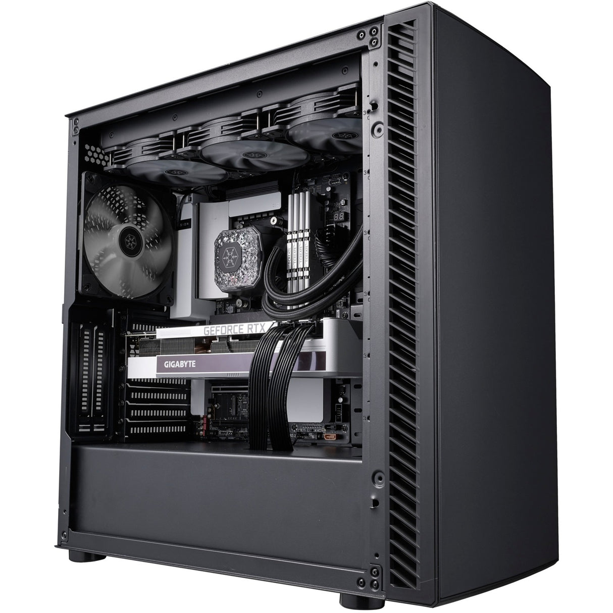 Silverstone seta q1 midi tårnhus (sort | 2x USB-A | 1x USB-C)