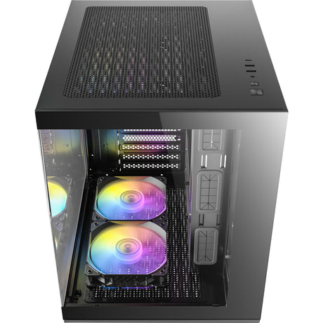Antec cx60m argb mini tårnhus (sort | 3x usb-a | rgb | hærdet glas)