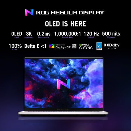 Asus Rog Zephyrus G14 Ga403um-QS024W 14 Copilot+ Gaming Laptop (Hvid | Ryzen 9 270 | RTX 5060 | 16 GB | 1 TB SSD | OLED)