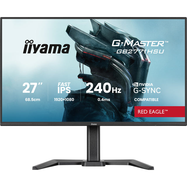 Iiyama G-Master Red Eagle GB2771HSU-B1 27 gaming-skærm (sort, 2x HDMI, DisplayPort, USB-A, USB-C, 240 Hz)