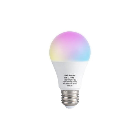 Shelly multicolor pære e27 gen3 LED-lampe (hvid, 2700-6500k, WiFi, Bluetooth, dæmpbar)