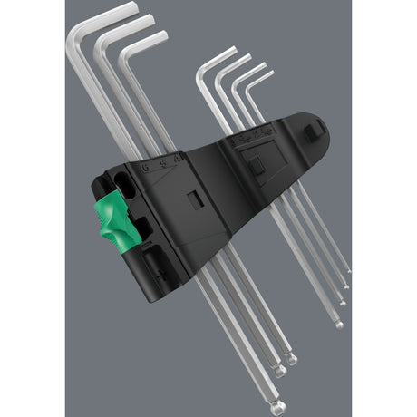 Wera sekskantnøglesæt 3950 9 sekskant-plus rustfrit 1 (rustfrit stål, 9 dele, 1,5 mm til 10 mm)
