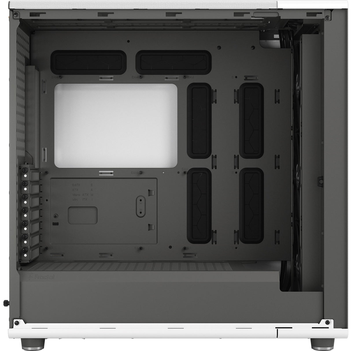 Fractal design nord xl midi tårnhus (hvid træfarve | 2x USB-A | 1x USB-C)