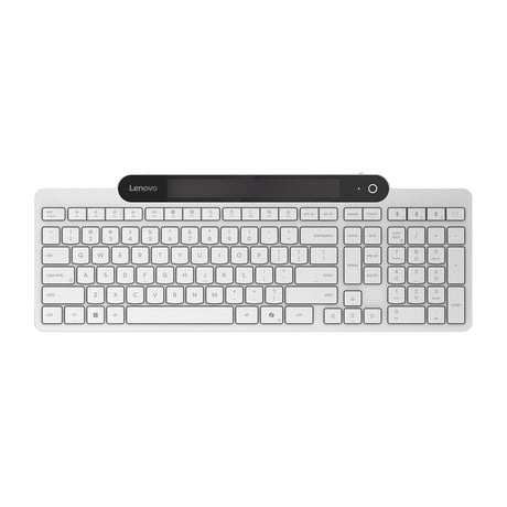 Lenovo 800 selvoplader Bluetooth-tastatur (hvidt, amerikansk layout (QWERTY), stempel, 100 %, stempelafbryder, Bluetooth 5.1, USB-C)