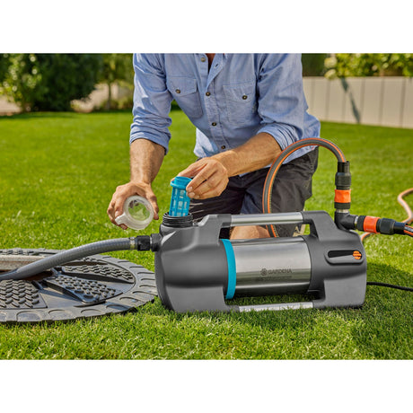 Gardena vandingspumpe 6500 silentcomfort (mørkegrå rustfrit stål, 1300 watt | Bluetooth)