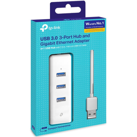 Tp-Link UE330 3-ports USB 3.0 + Gigabit LAN USB Hub (hvid)