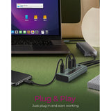 Icy box 7-ports USB-C 3.2 gen 2 USB hub (blå-grå)