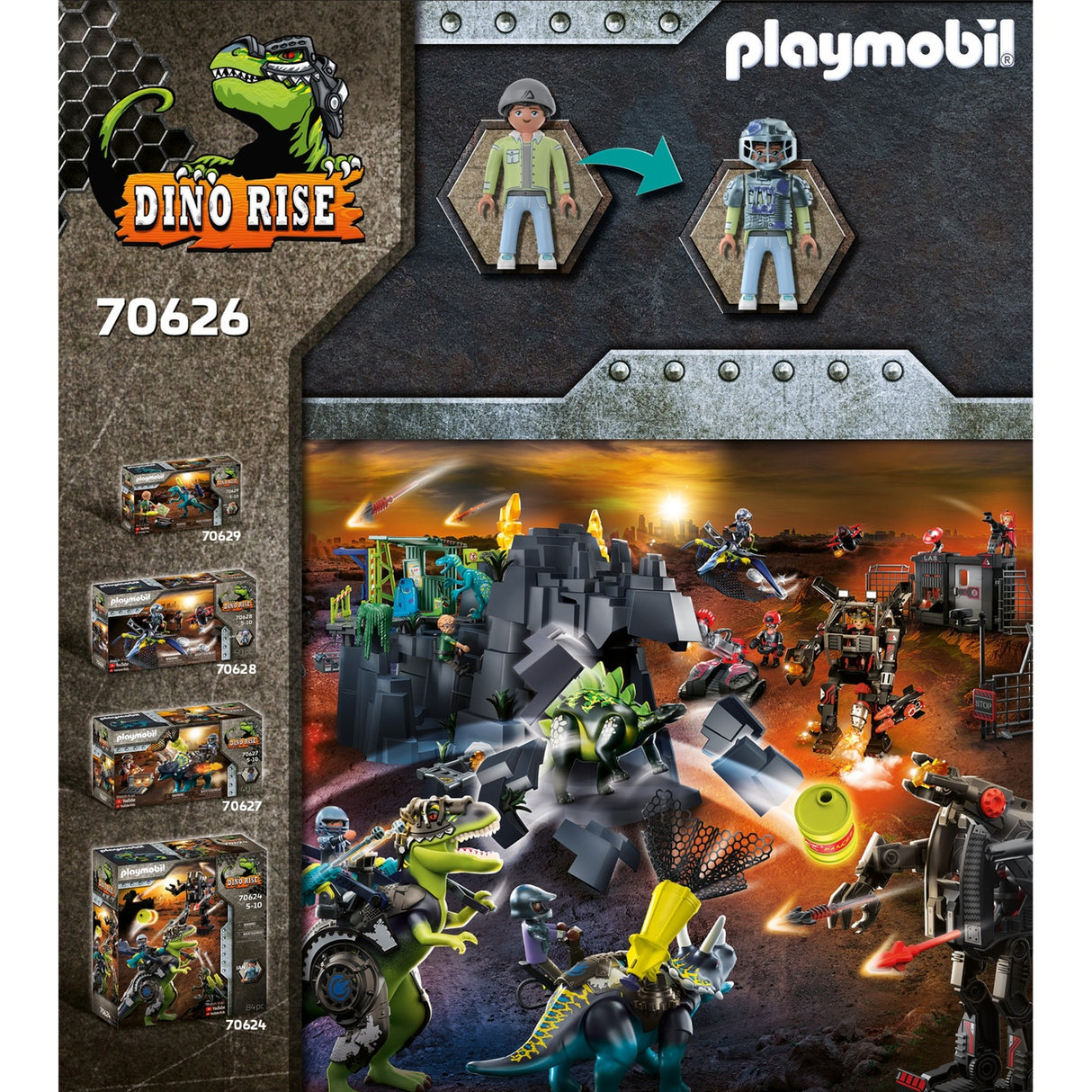 Playmobil Dino Rise - Saichania: Defense of the Fighters Construction Toy (70626)
