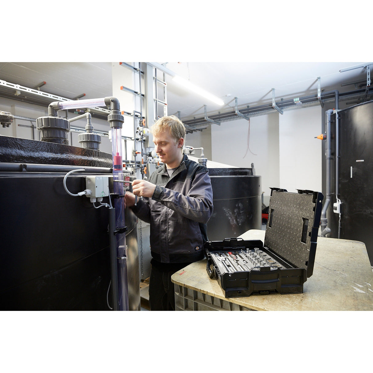 Wiha topnøgle og bit sæt 1 4 og 1 2 (60 stk inkl. l-boxx)