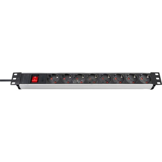 Brennerstuhl premium-line technic alu 19 8x fatning (aluminium sort, 1390007018, til 8 stik)