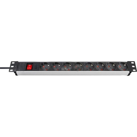 Brennerstuhl premium-line technic alu 19 8x fatning (aluminium sort, 1390007018, til 8 stik)