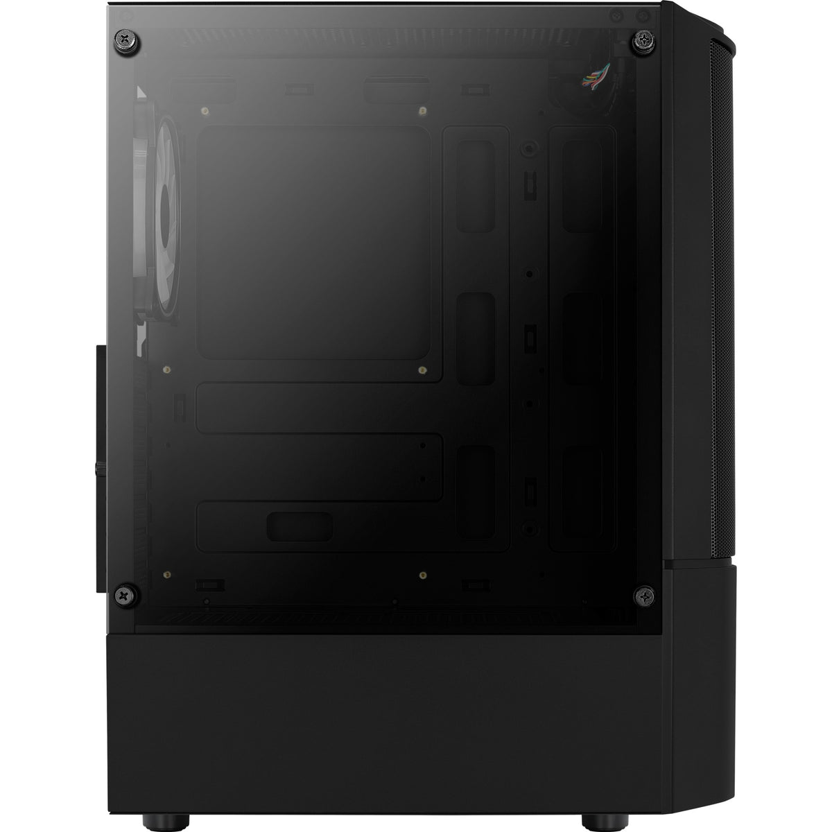 Aerocool quantum mesh v3 midi tårnhus (sort grå | 3x USB-A | RGB | vindue)
